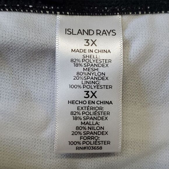ISLAND RAYS 3X BLACK AND WHITE STRIPED TWO PEICE BATHING SUIT..cruise - Picture 7 of 14